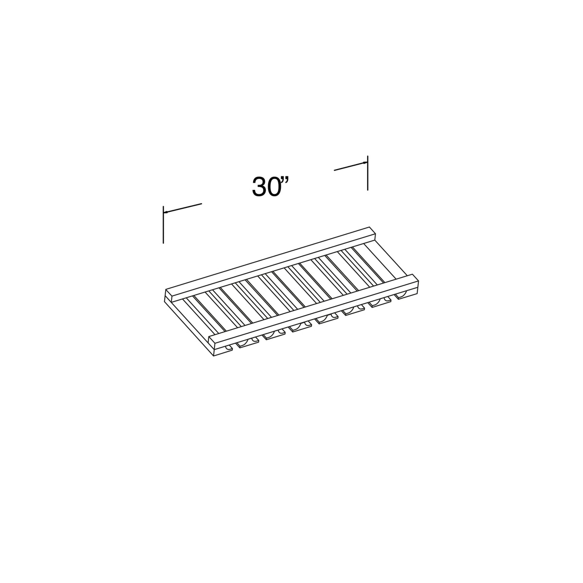 Glass Rack 30"W