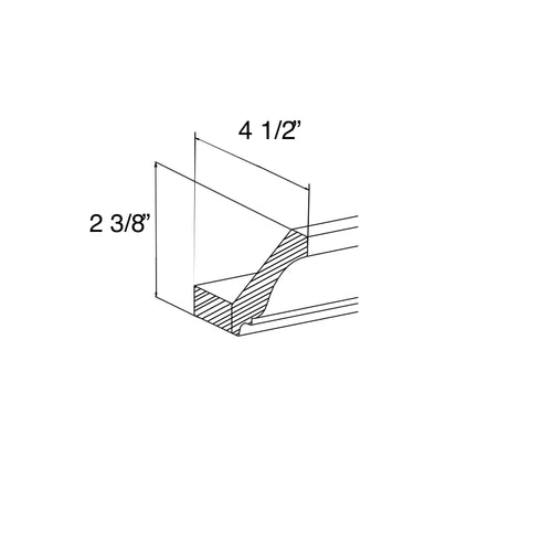 Crown Molding with Base 4-1/2"W x 2-3/8"H
