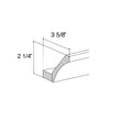 Cove Molding with Base 3-5/8"W x 2-1/4"H