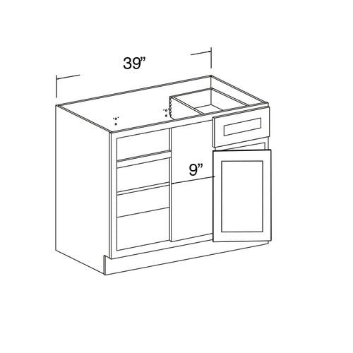 Blind Corner Base Cabinet 39"W