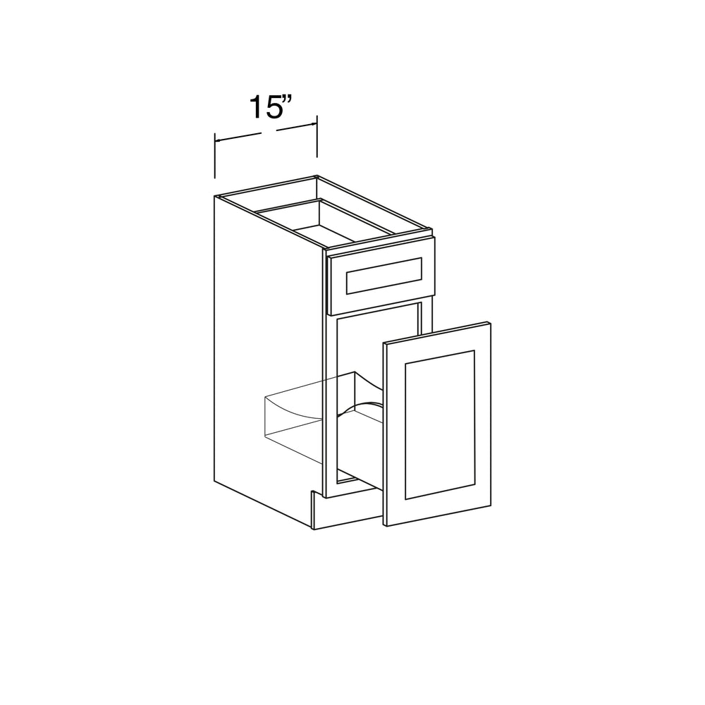 Waste Bin Base Cabinet with 1 Drawer and Waste Bin Cut-Out