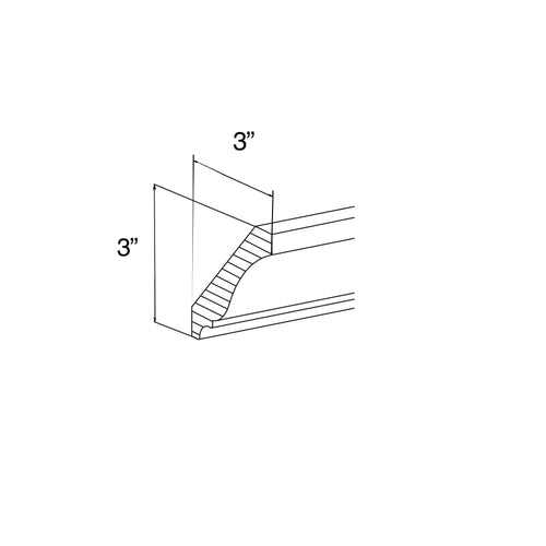 Crown Molding 3"W x 3"H