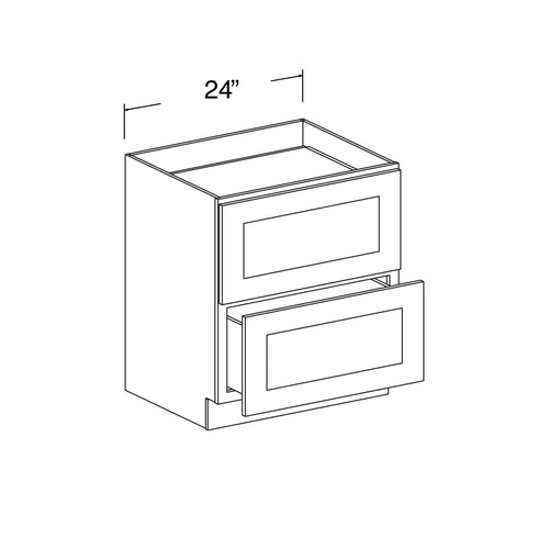 2-Drawer Base Cabinet 24"W