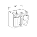 Sink Vanity Cabinet with 1 Tilt-out Drawer, 2 Drawers and 2 Doors Left
