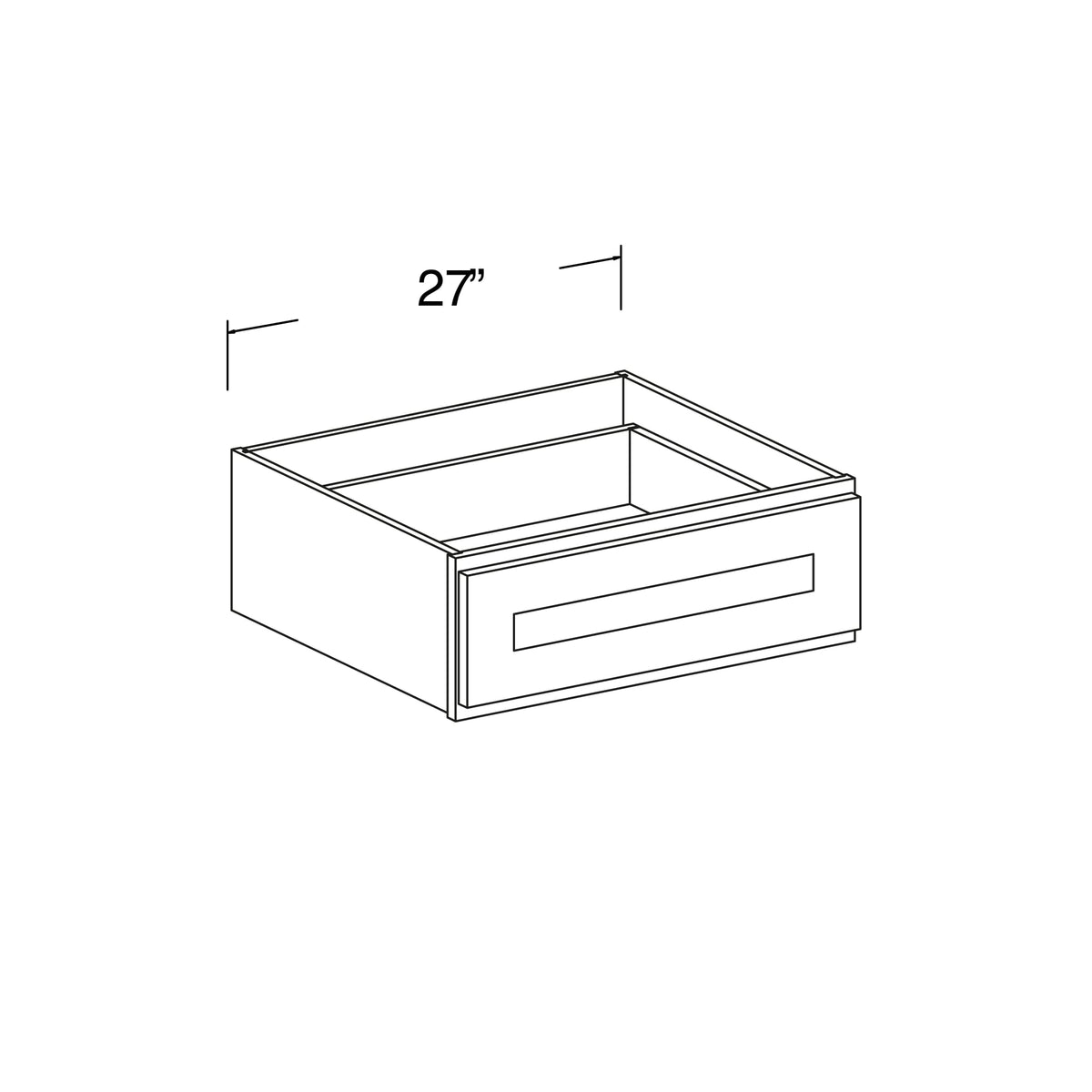 Knee Drawer 27"W
