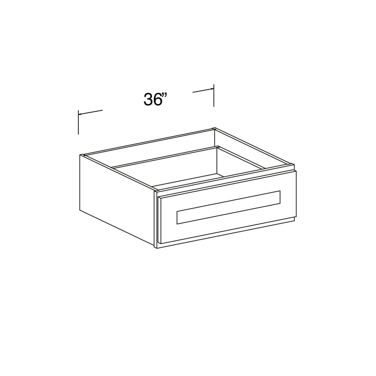 Knee Drawer 36"W