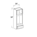 Oven Cabinet with 2 Doors and 1 Drawer 30"W x 84"H