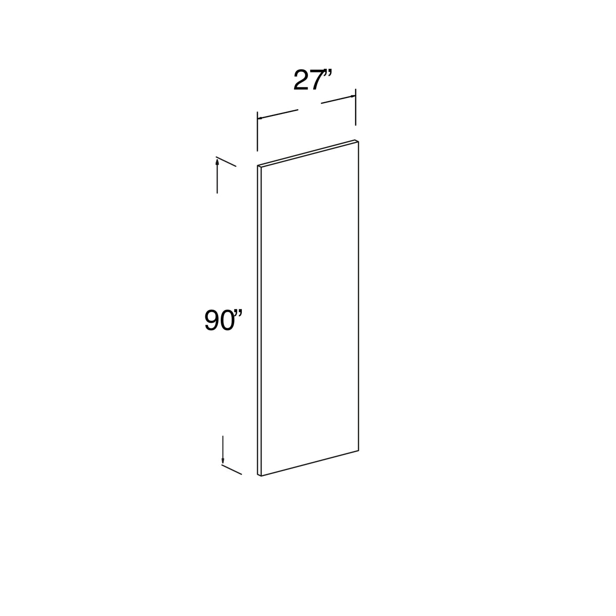 Refrigerator Panel 90"H