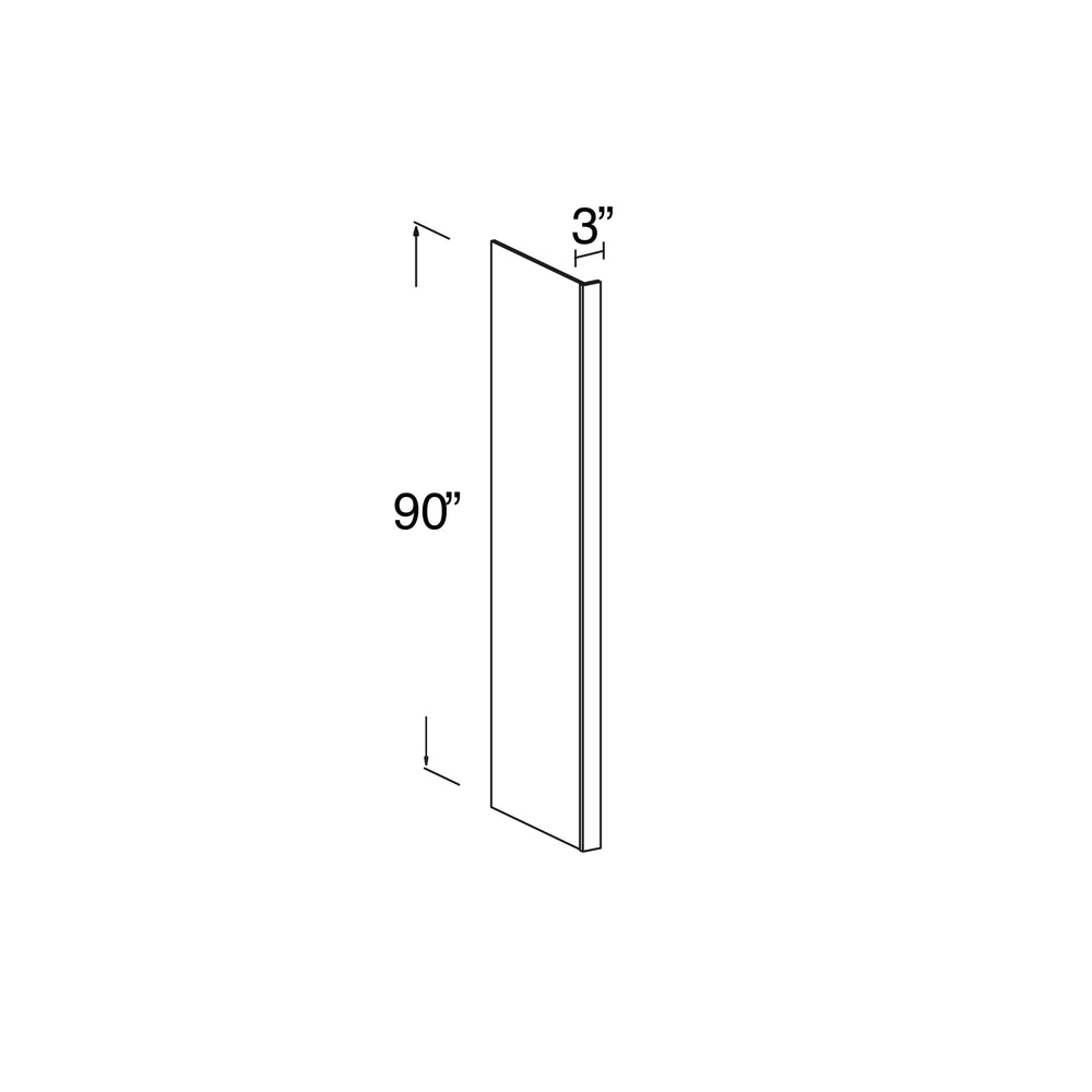 Refrigerator Panel with 3" W Return Filler