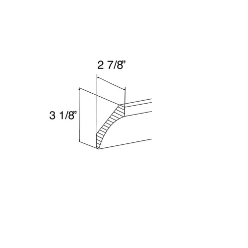 Cove Molding 2-7/8"W x 3-1/8"H