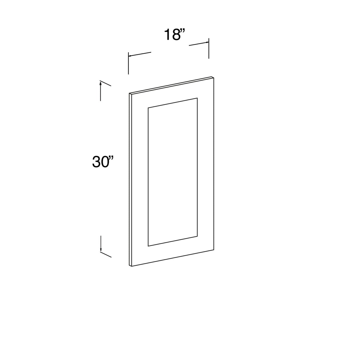 Island End Dummy Door 18"W x 30"H
