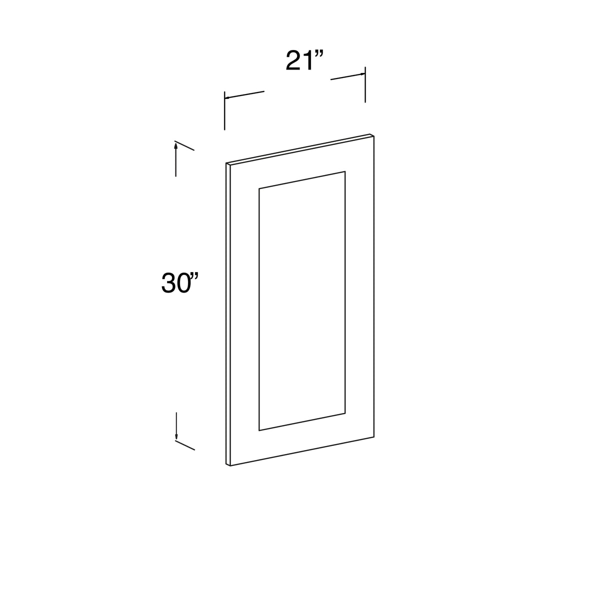 Island End Dummy Door 21"W x 30"H
