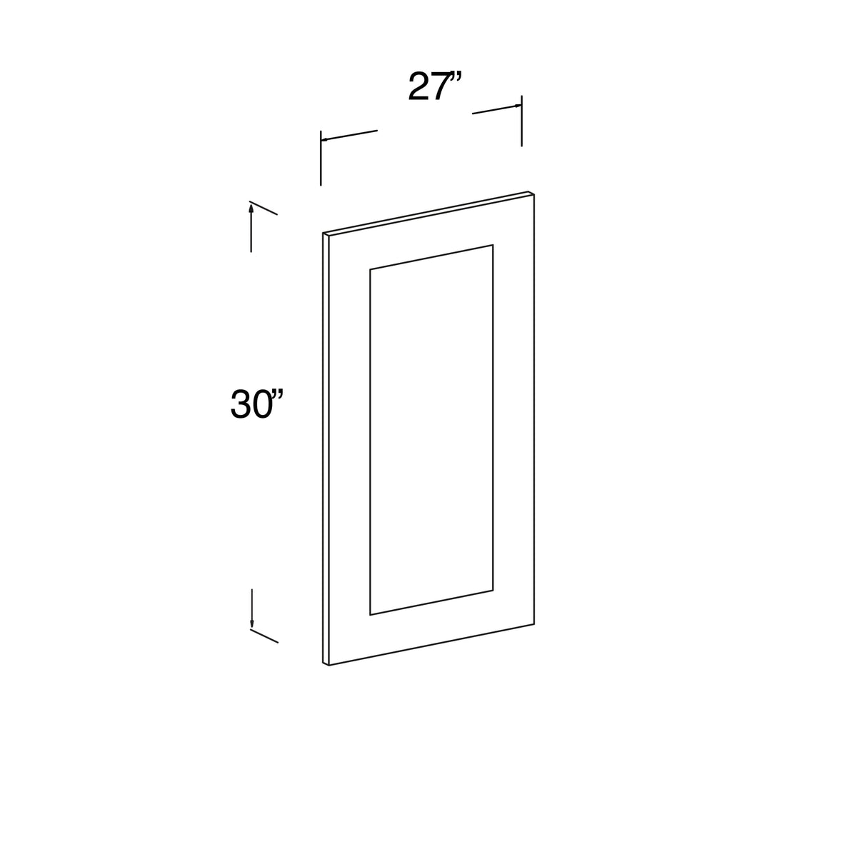 Island End Dummy Door 27"W x 30"H