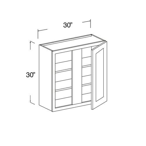 Blind Corner Wall Cabinet with 1 Door 30"W x 30"H