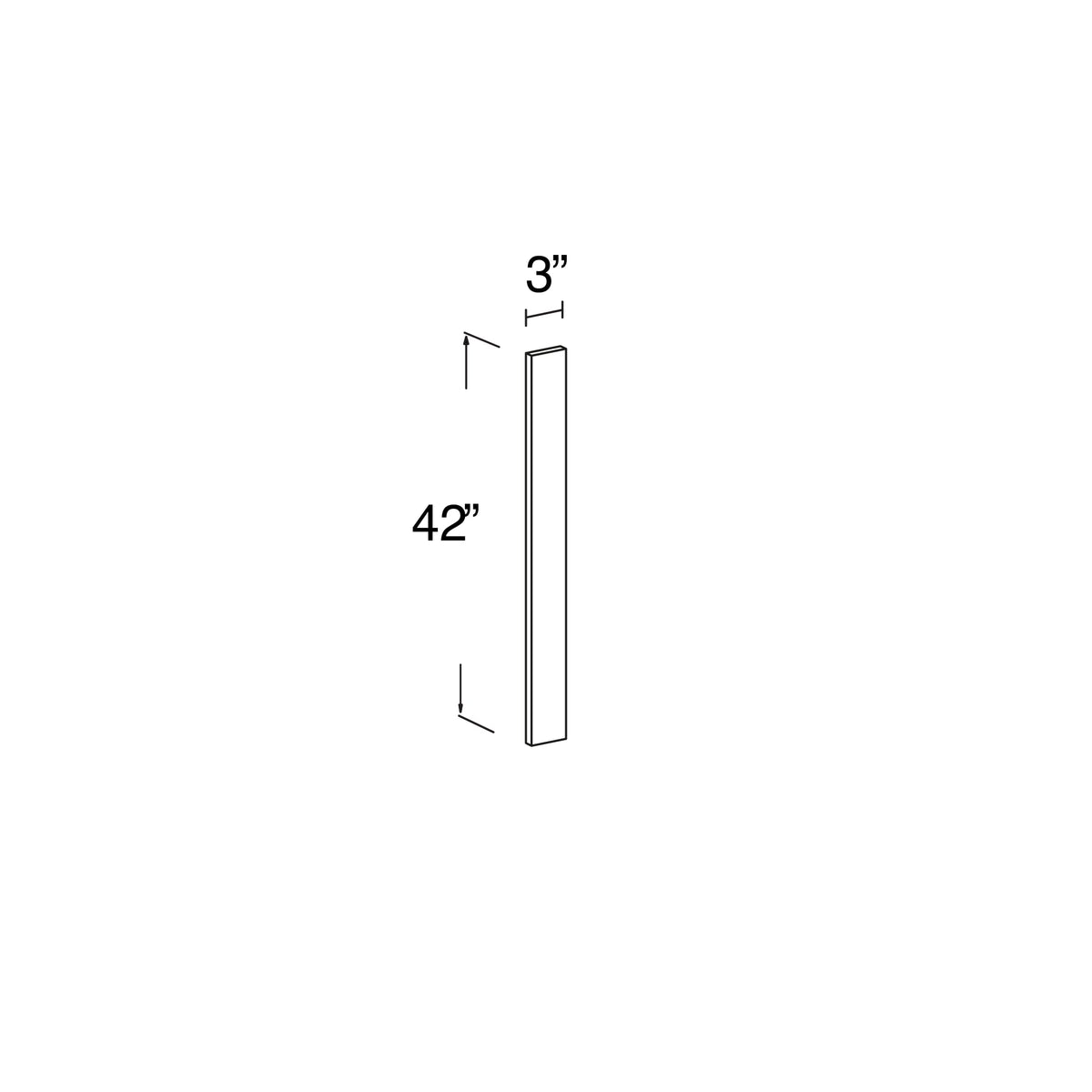 Wall Filler 3"W x 42"H