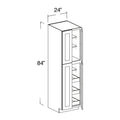 Pantry Cabinet with 4 Doors 24"W x 84"H
